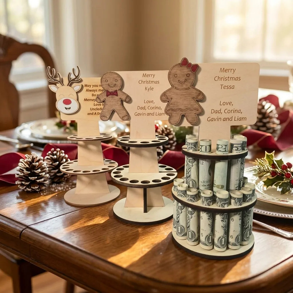 Personalized Tiered Christmas Money Cake