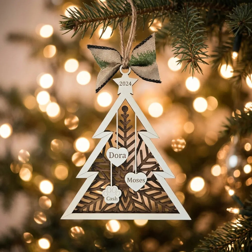 Personalized Family Tree Ornament - EverLee Creations