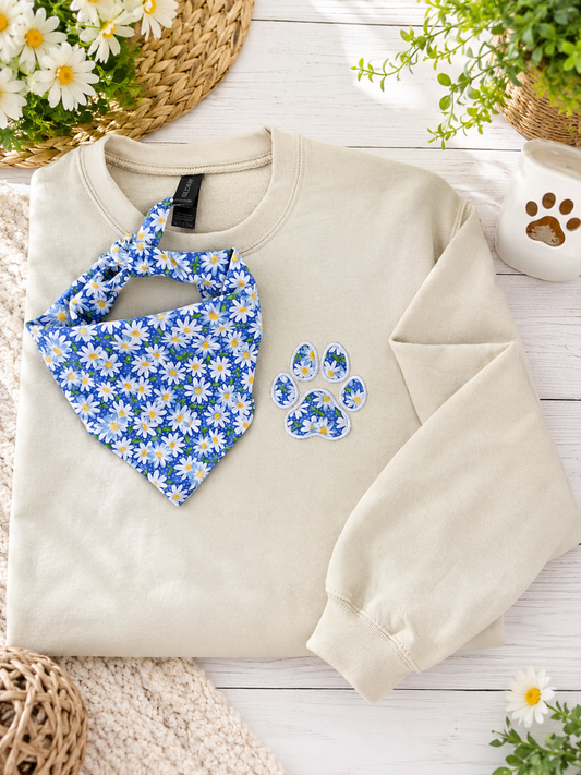 Personalized Dog Mom Sweatshirt & Matching Dog Bandana