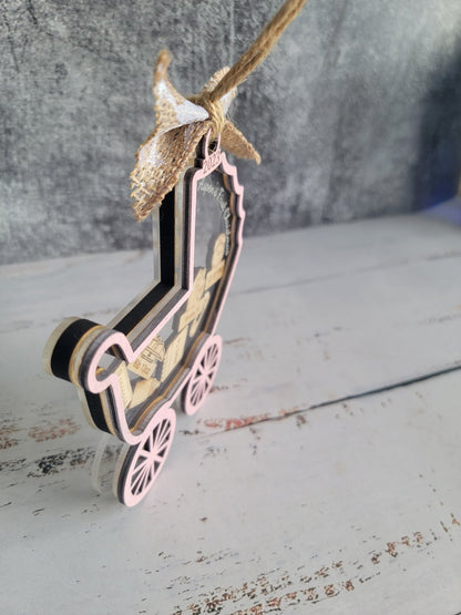 Baby's First Christmas Ornament Baby Carriage Edition - EverLee Creations