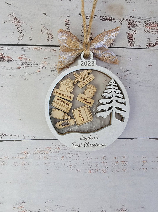 Baby's First Christmas Ornament Tree Edition - EverLee Creations