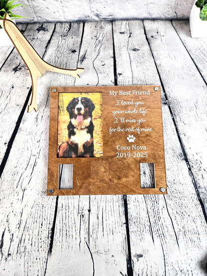 Custom Dog Memorial Frame with Collar Holder - EverLee Creations