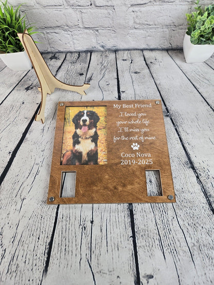 Custom Dog Memorial Frame with Collar Holder - EverLee Creations
