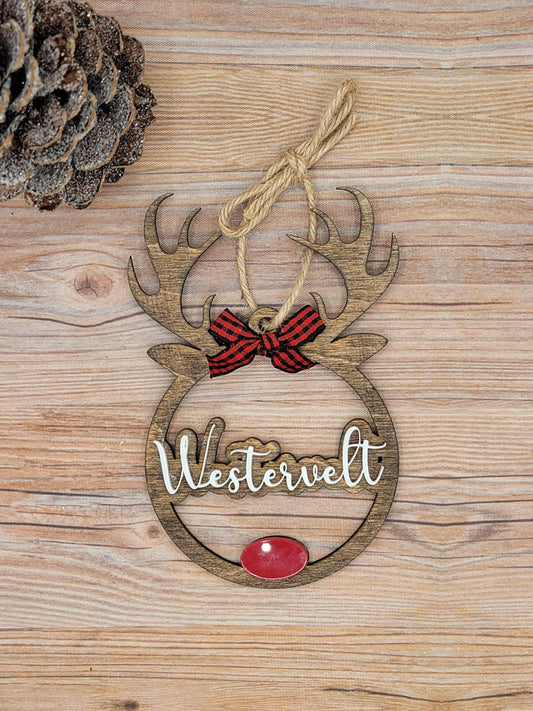 Custom Personalize Reindeer Christmas Ornament | Christmas 2022 | Family Gift - EverLee Creations