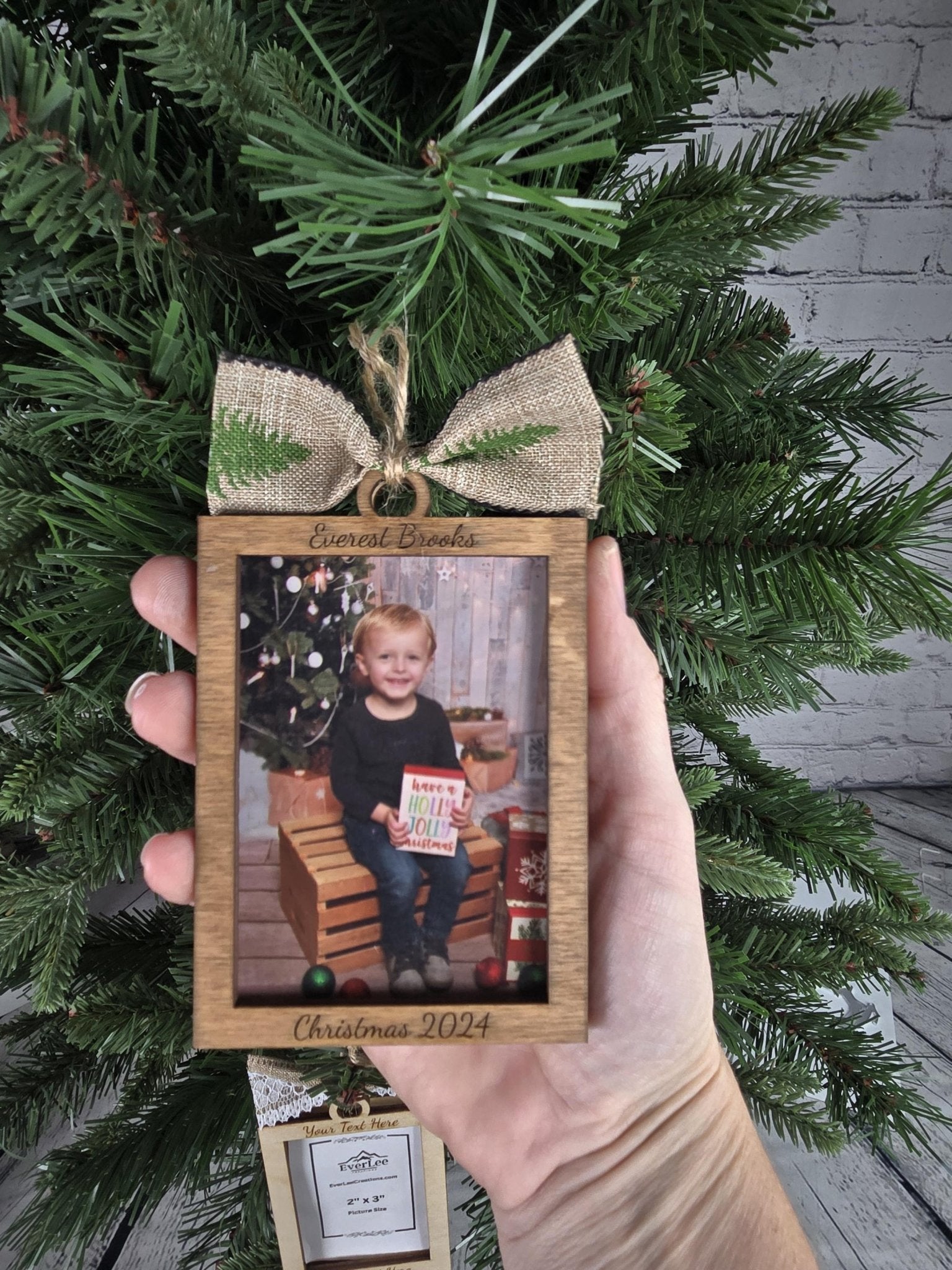 Custom Photo Ornament Picture Frame - EverLee Creations