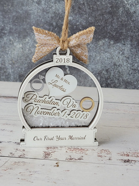 First Christmas Married Ornament - EverLee Creations