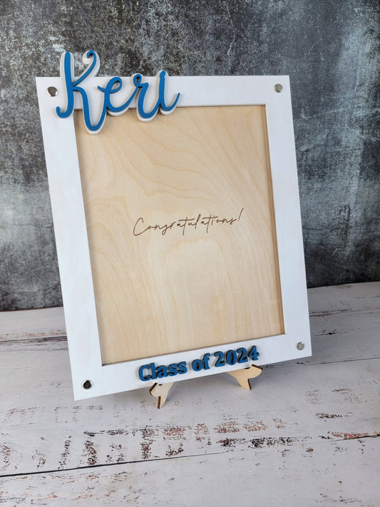 Graduation 2024 Picture Frame | Personalized Class of 2024 Gift for Graduates | 2024 Graduation Gift | Graduate Class of 2024 Photo Frame - EverLee Creations