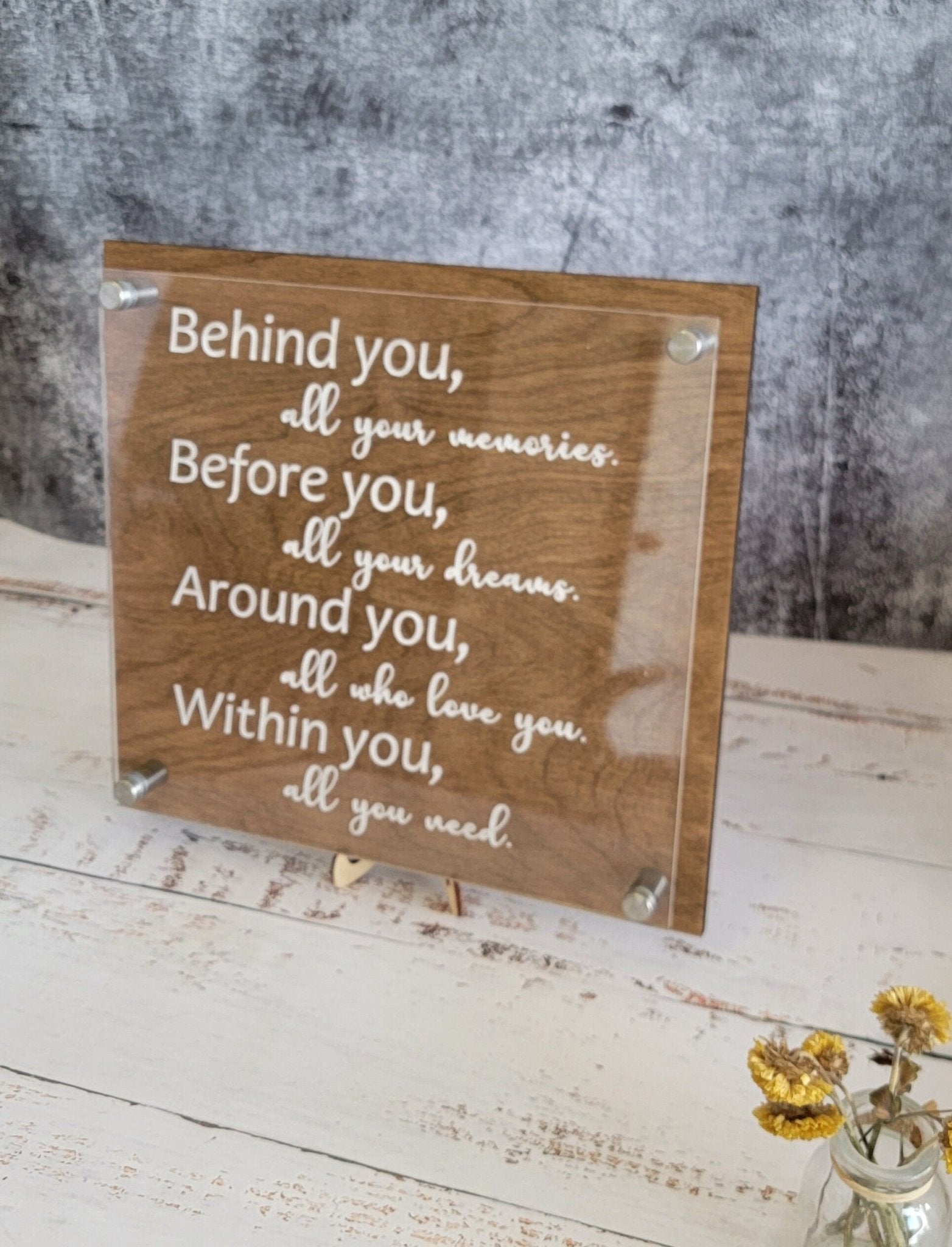 Graduation Gift Behind you all your memories,before you all your dreams| Graduation decor |Bestseller| table plaque| inspirational - EverLee Creations