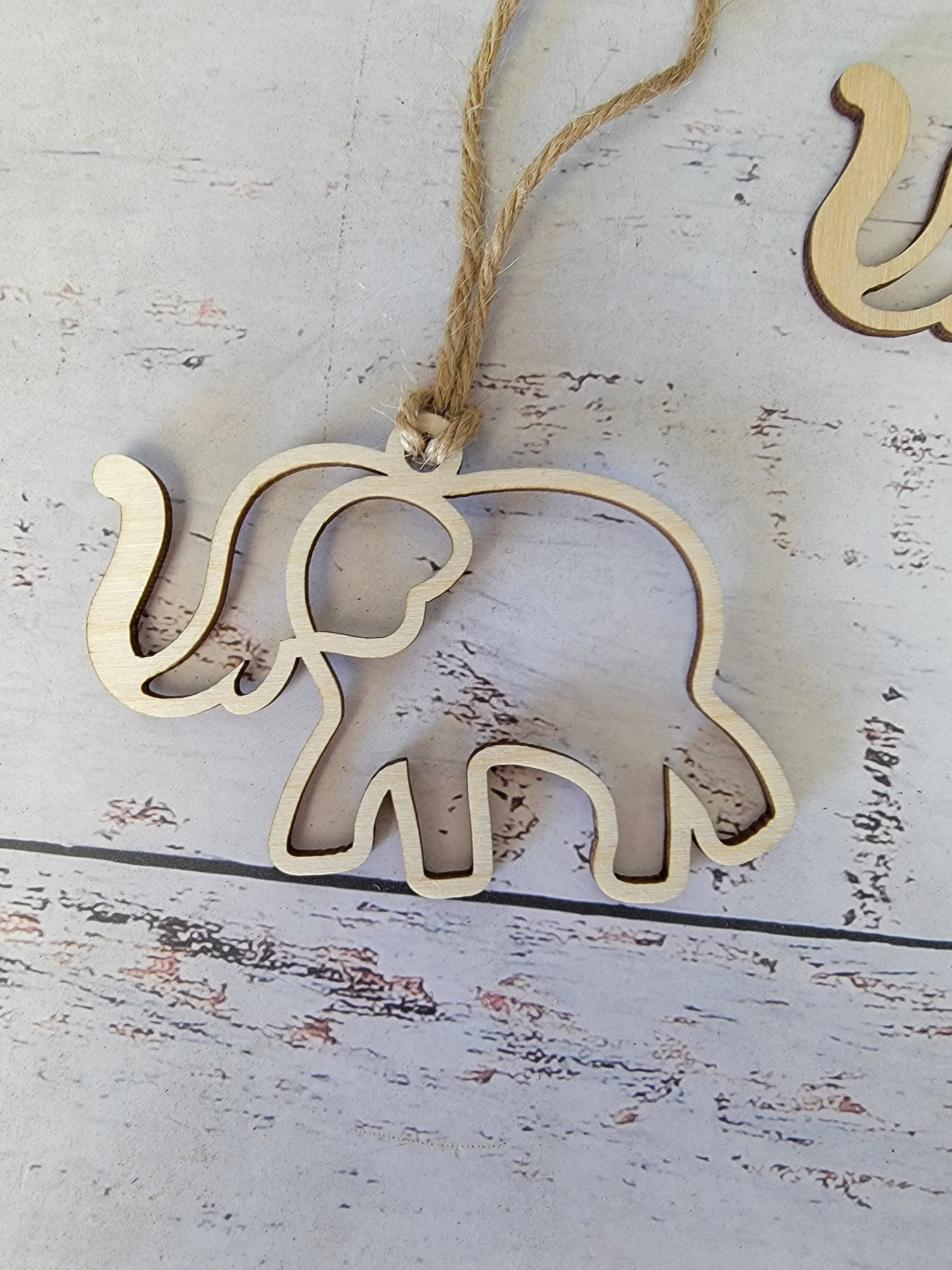 Elephant Friendship Sisterhood Ornament Keepsake Gift Wood ornament