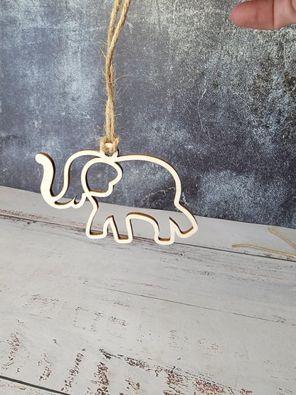 Elephant Friendship Sisterhood Ornament Keepsake Gift Wood ornament