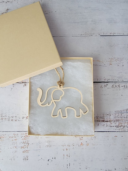 Elephant Friendship Sisterhood Ornament Keepsake Gift Wood ornament