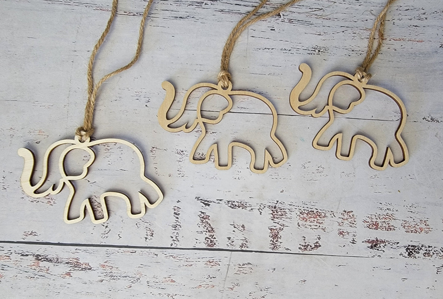 Elephant Friendship Sisterhood Ornament Keepsake Gift Wood ornament