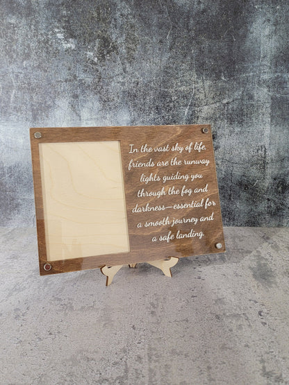 Personalized Picture Frame Engraved Wood Picture Frame – Personalized Quote, Wedding Gift, Memorial Frame