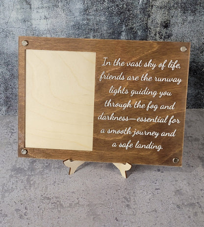 Personalized Picture Frame Engraved Wood Picture Frame – Personalized Quote, Wedding Gift, Memorial Frame