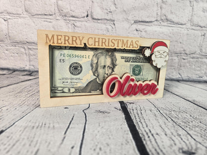 Ships From USA! Personalized Xmas Money Holder, Reindeer Money Holder, Santa Money Holder, Xmas Gift for Family, Money Card Gift