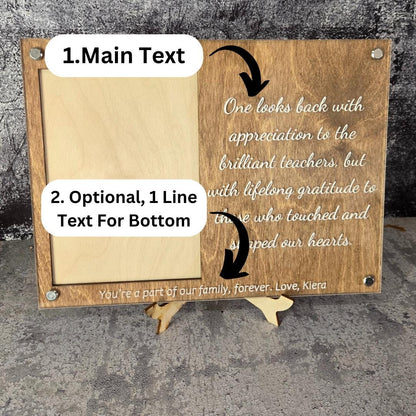 Personalized Picture Frame Engraved Wood Picture Frame – Personalized Quote, Wedding Gift, Memorial Frame