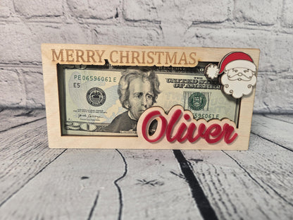 Ships From USA! Personalized Xmas Money Holder, Reindeer Money Holder, Santa Money Holder, Xmas Gift for Family, Money Card Gift