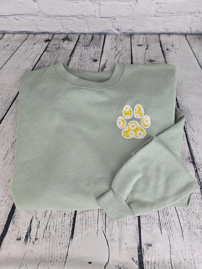 Personalized Dog Bandana & Paw Print Sweatshirt Set