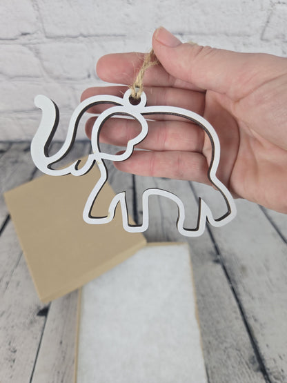 Elephant Friendship Sisterhood Ornament Keepsake Gift Wood ornament