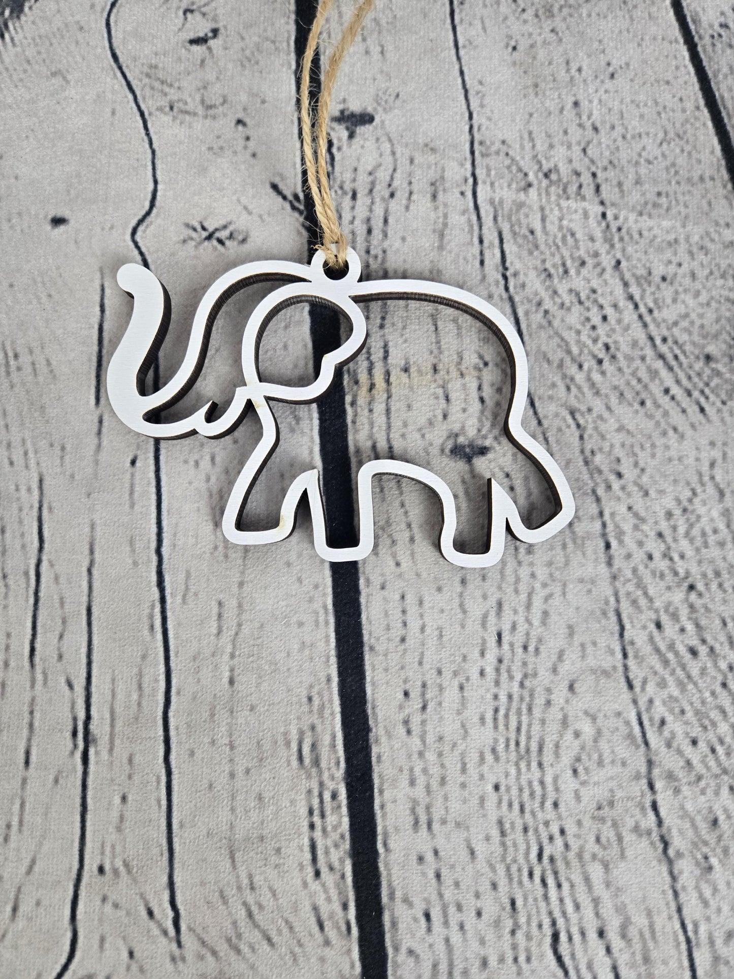 Elephant Friendship Sisterhood Ornament Keepsake Gift Wood ornament