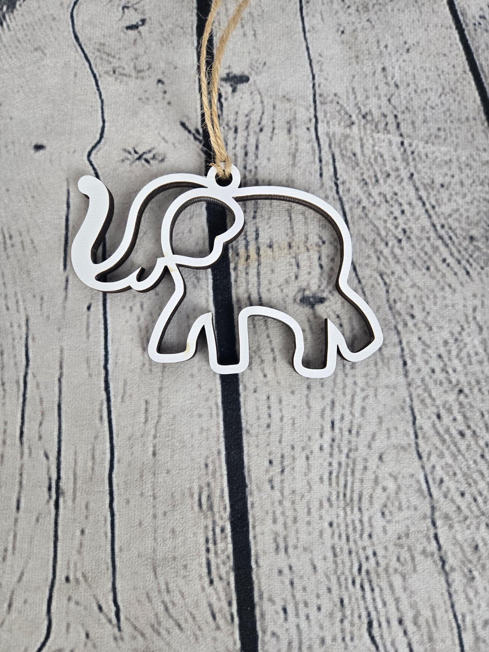 Elephant Friendship Sisterhood Ornament Keepsake Gift Wood ornament