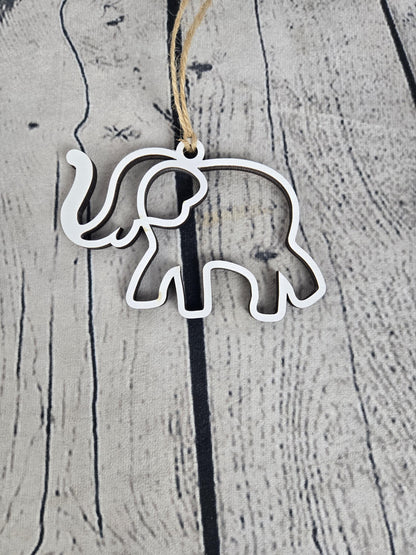 Elephant Friendship Sisterhood Ornament Keepsake Gift Wood ornament