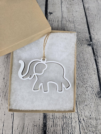 Elephant Friendship Sisterhood Ornament Keepsake Gift Wood ornament