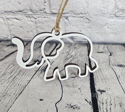 Elephant Friendship Sisterhood Ornament Keepsake Gift Wood ornament