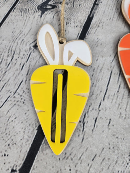 Personalized Easter Tag, Carrot Money Holder, Easter Carrot Tag, Easter Money Holder, Easter Cash Gift, Bunny Ear Tag, Kid Easter Gift