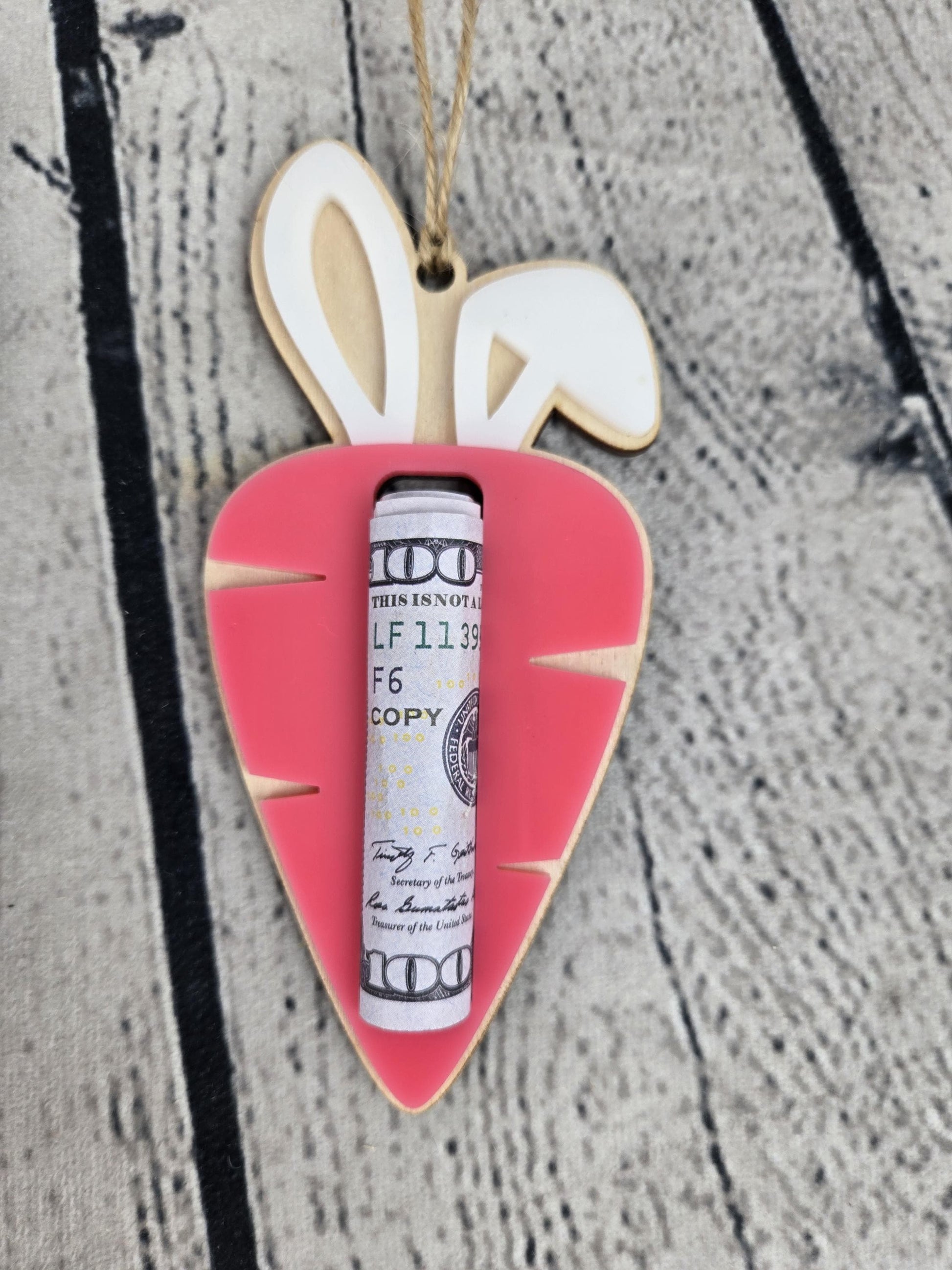 Personalized Easter Tag, Carrot Money Holder, Easter Carrot Tag, Easter Money Holder, Easter Cash Gift, Bunny Ear Tag, Kid Easter Gift
