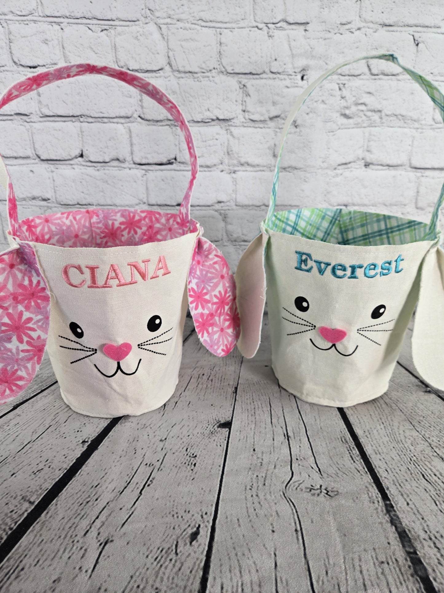 Bunny Face Personalized Easter Treat Bag, Boy Easter, Girl Easter Basket, Kids Easter Basket, Easter Gift, Personalized Easter Basket