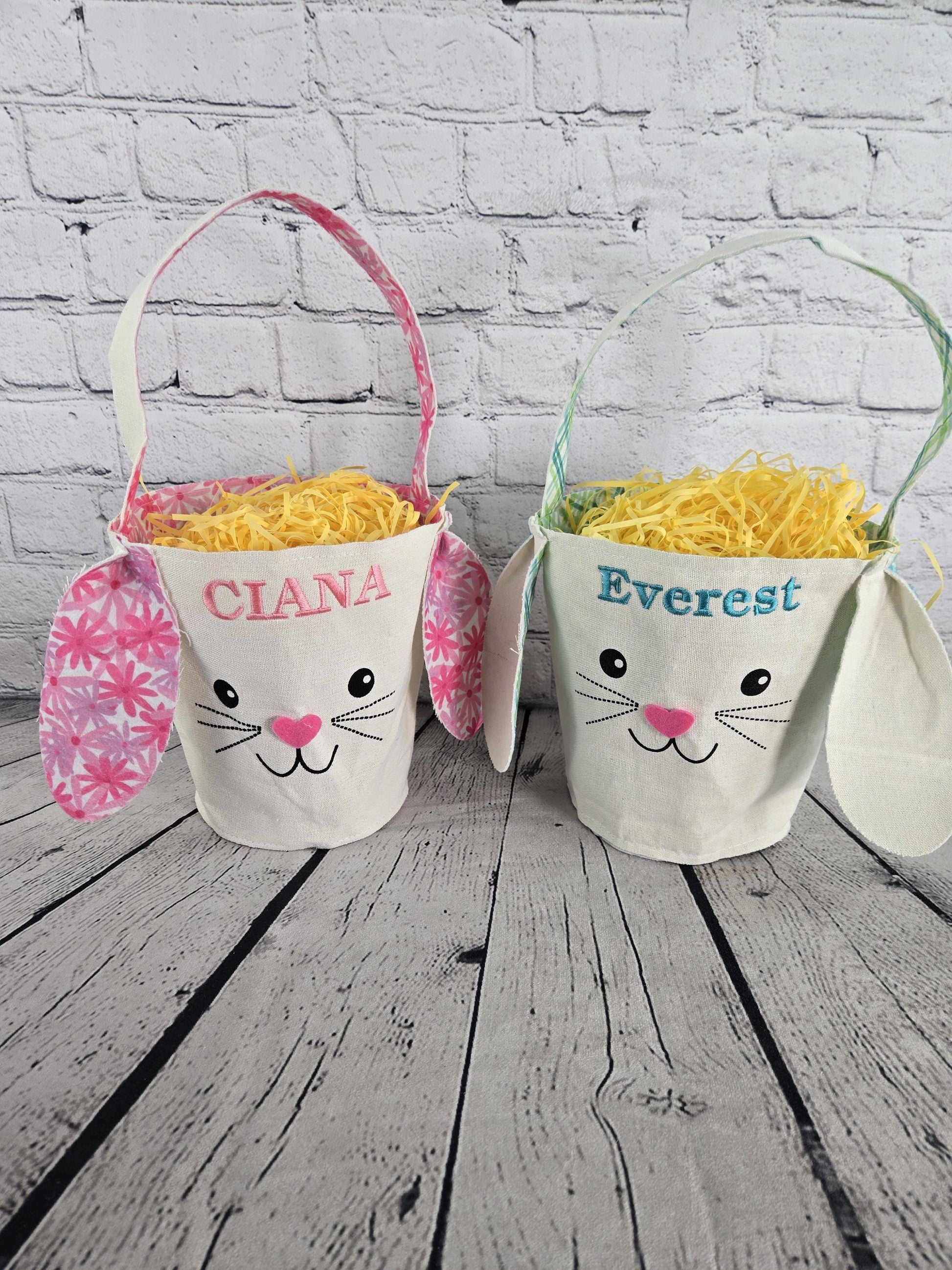 Bunny Face Personalized Easter Treat Bag, Boy Easter, Girl Easter Basket, Kids Easter Basket, Easter Gift, Personalized Easter Basket