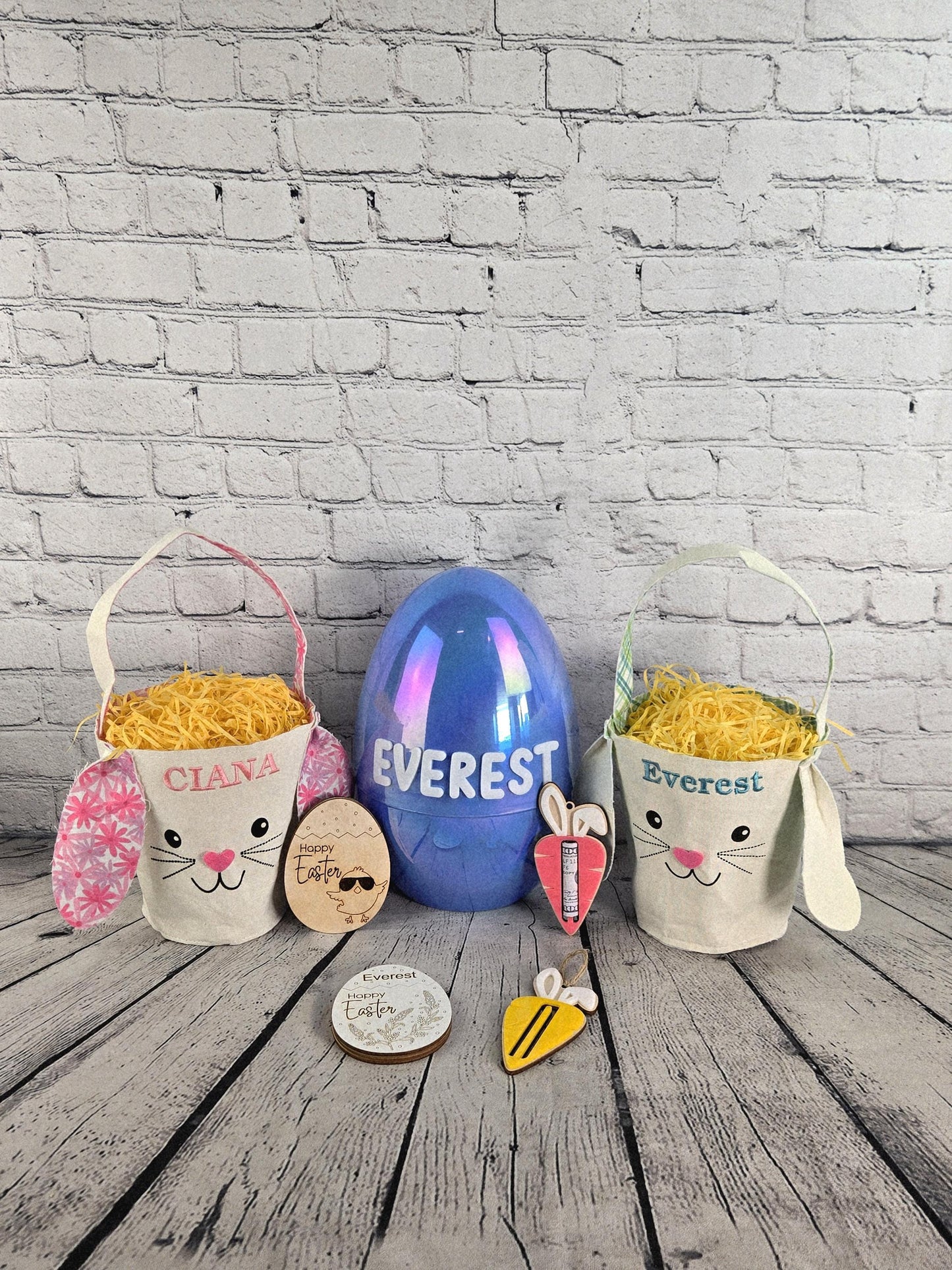 Bunny Face Personalized Easter Treat Bag, Boy Easter, Girl Easter Basket, Kids Easter Basket, Easter Gift, Personalized Easter Basket