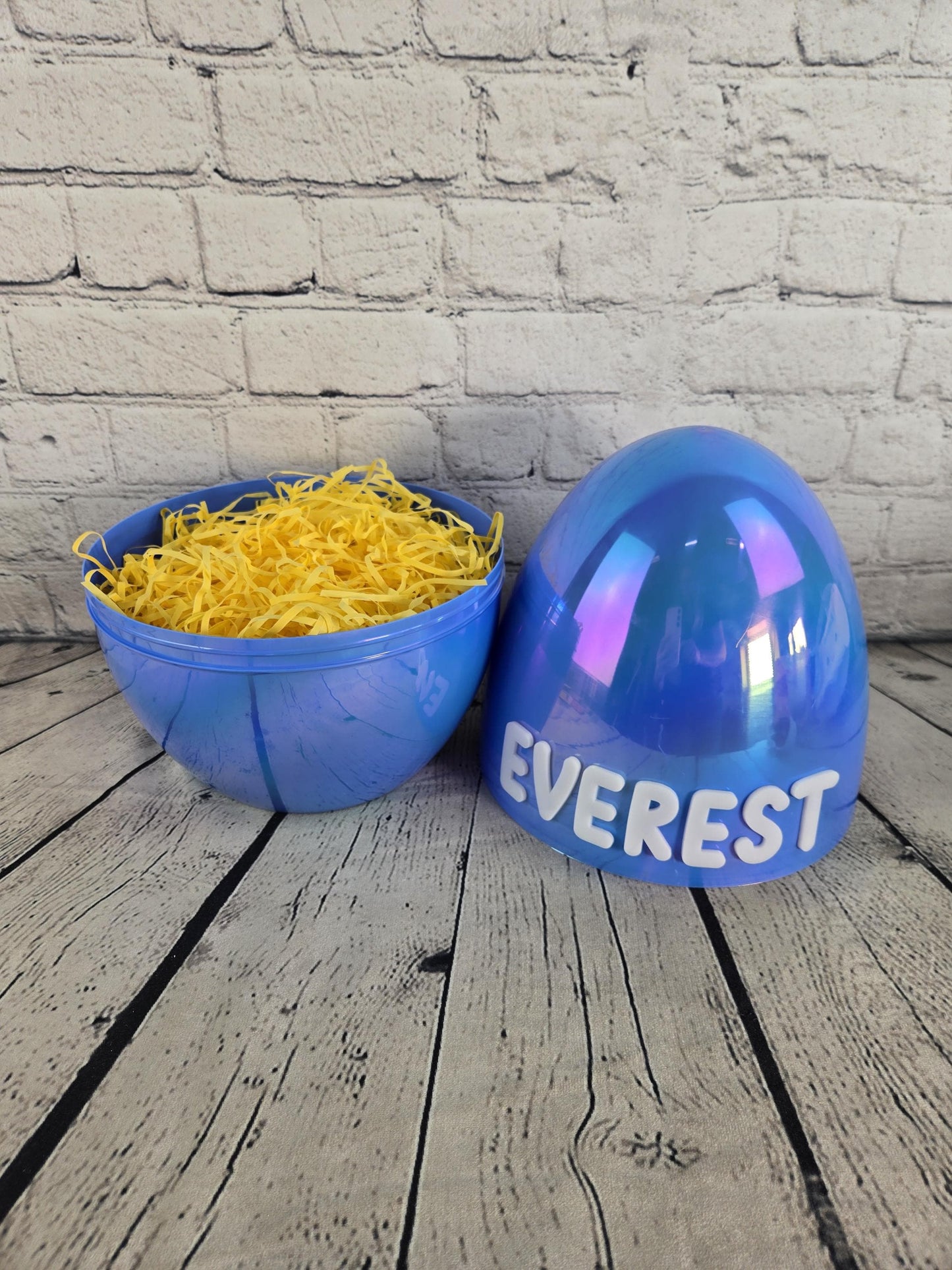 Personalized Easter Egg 12 Inch Large Fillable Easter Egg with Acrylic Name, Giant Plastic Easter Egg, Custom Easter Basket for Kids