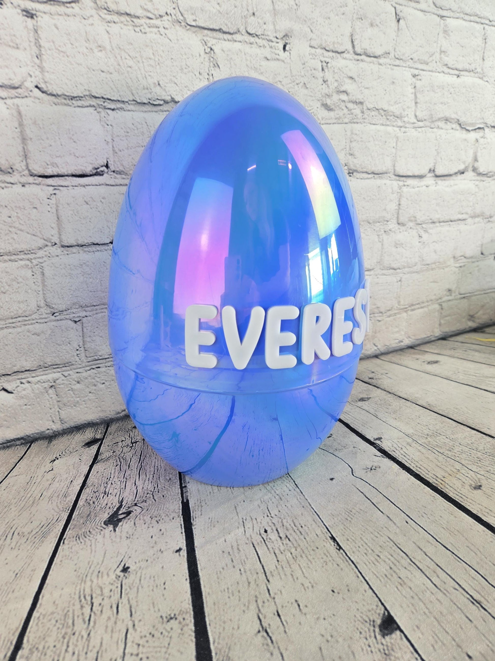 Personalized Easter Egg 12 Inch Large Fillable Easter Egg with Acrylic Name, Giant Plastic Easter Egg, Custom Easter Basket for Kids
