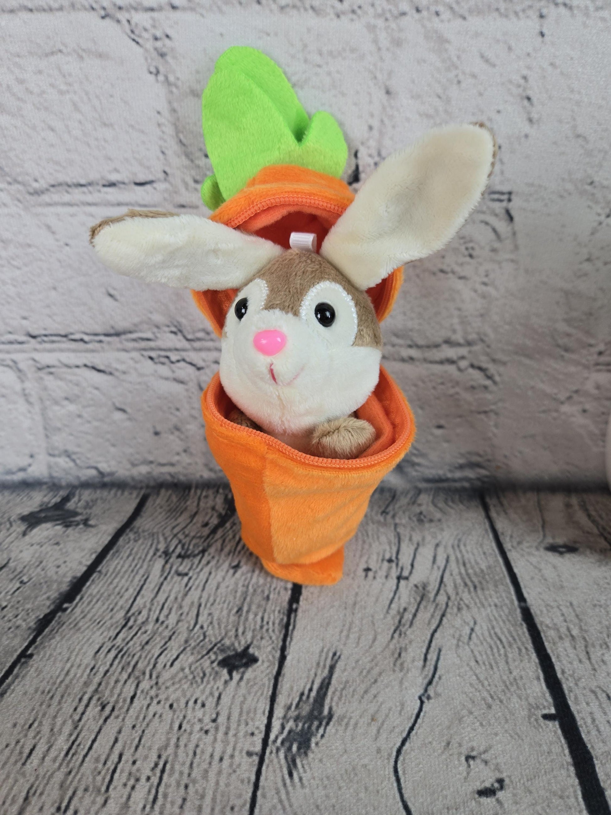 Personalized Bunny Rabbit: Plush Reversible Carrot Keychain, Custom Stuffed Animal Keychain, Easter Gifts
