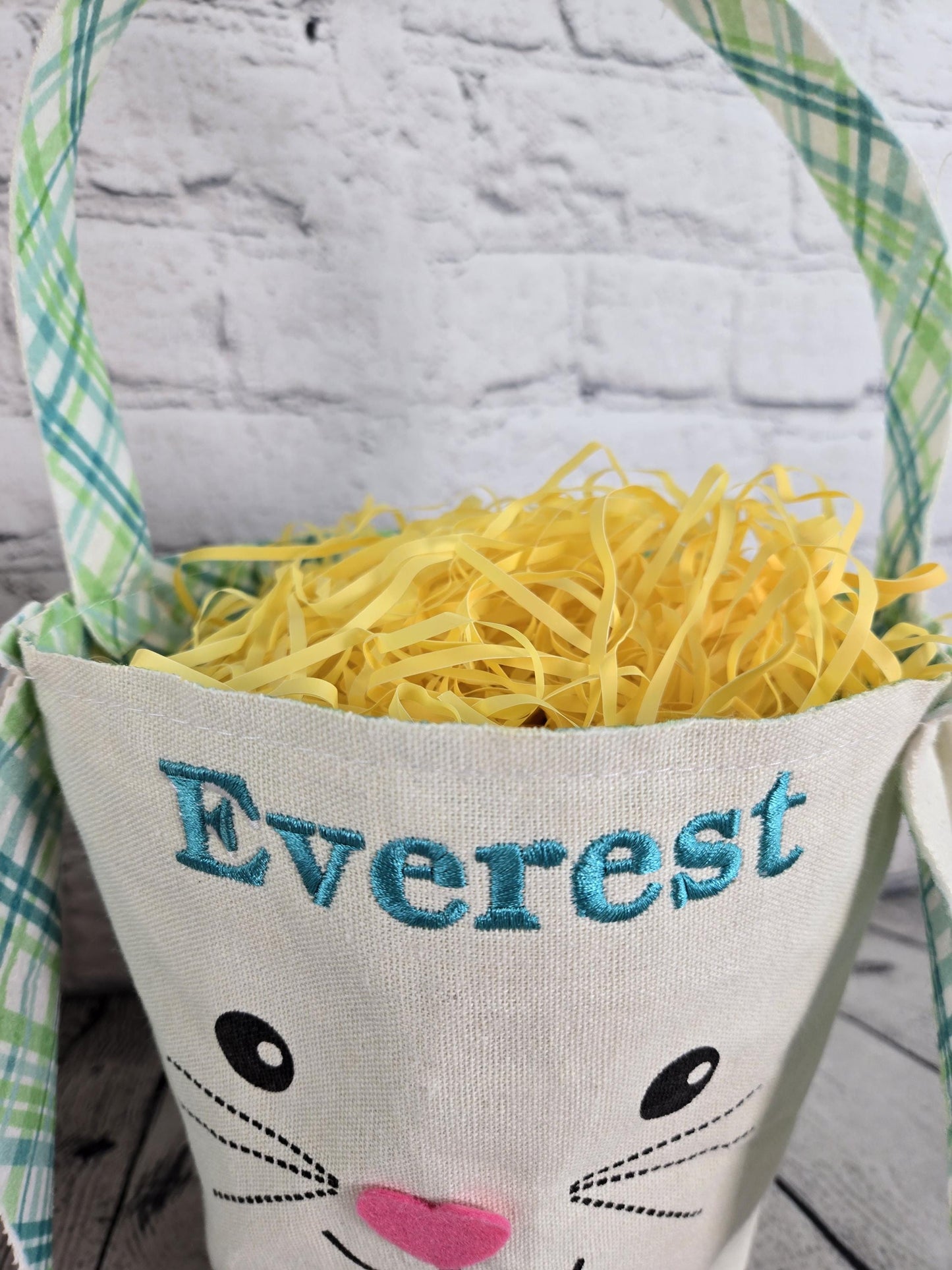 Bunny Face Personalized Easter Treat Bag, Boy Easter, Girl Easter Basket, Kids Easter Basket, Easter Gift, Personalized Easter Basket