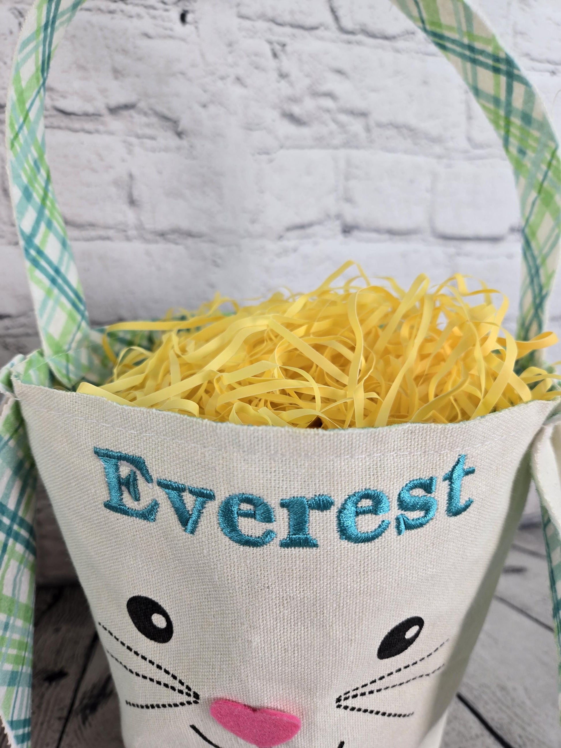 Bunny Face Personalized Easter Treat Bag, Boy Easter, Girl Easter Basket, Kids Easter Basket, Easter Gift, Personalized Easter Basket