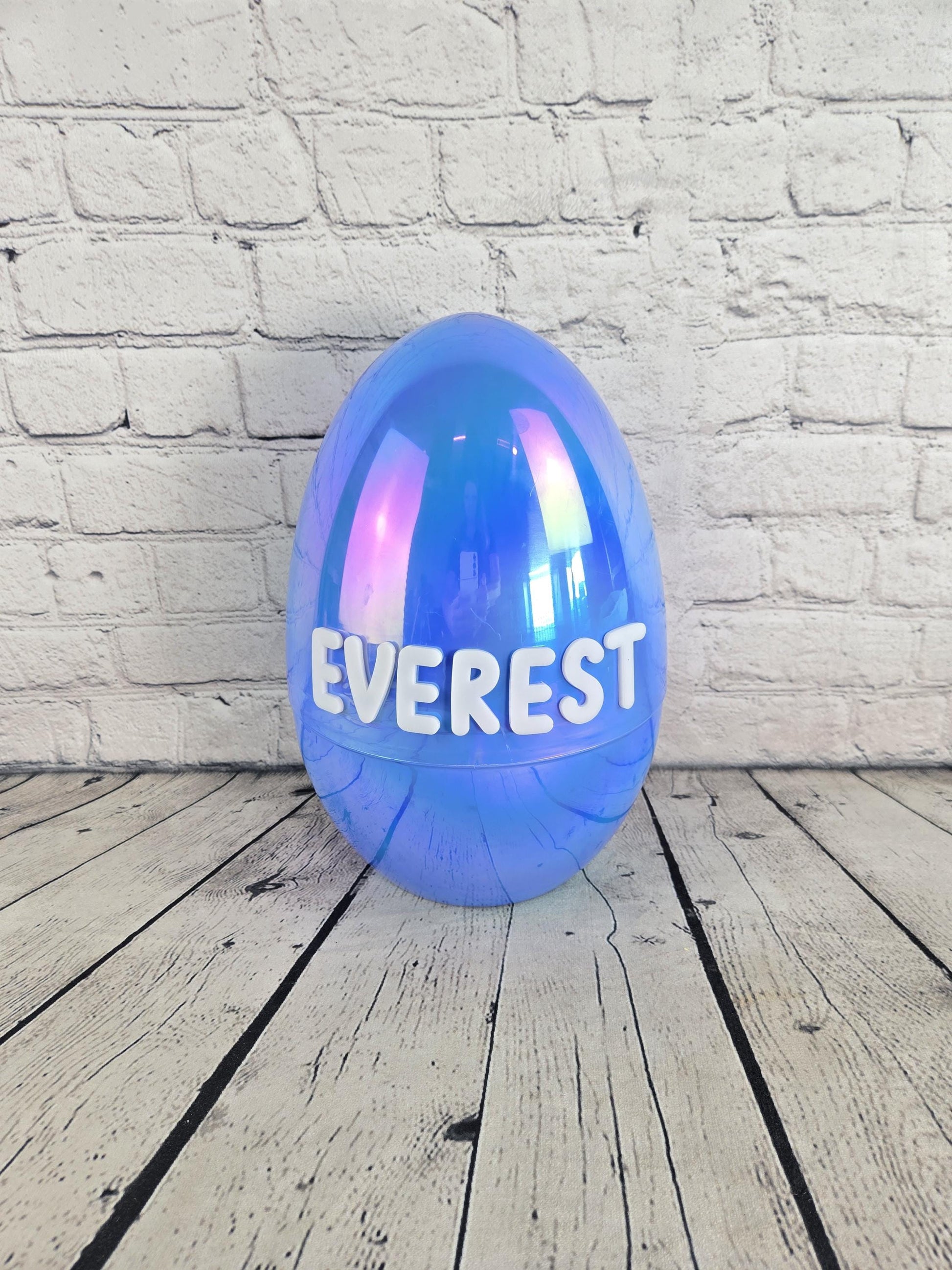 Personalized Easter Egg 12 Inch Large Fillable Easter Egg with Acrylic Name, Giant Plastic Easter Egg, Custom Easter Basket for Kids