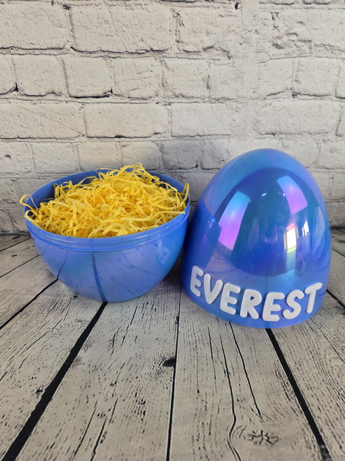 Personalized Easter Egg 12 Inch Large Fillable Easter Egg with Acrylic Name, Giant Plastic Easter Egg, Custom Easter Basket for Kids