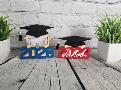 Personalized Graduation Money Holder 2026, Class of 2026 Graduation Gift, Graduation Cash Holder, Custom Grad Gift, Graduation Party Gift