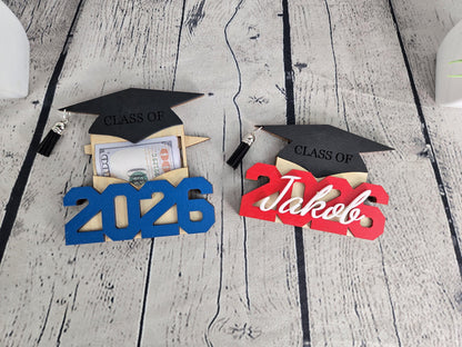 Personalized Graduation Money Holder 2026, Class of 2026 Graduation Gift, Graduation Cash Holder, Custom Grad Gift, Graduation Party Gift