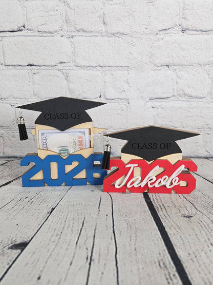Personalized Graduation Money Holder 2026, Class of 2026 Graduation Gift, Graduation Cash Holder, Custom Grad Gift, Graduation Party Gift