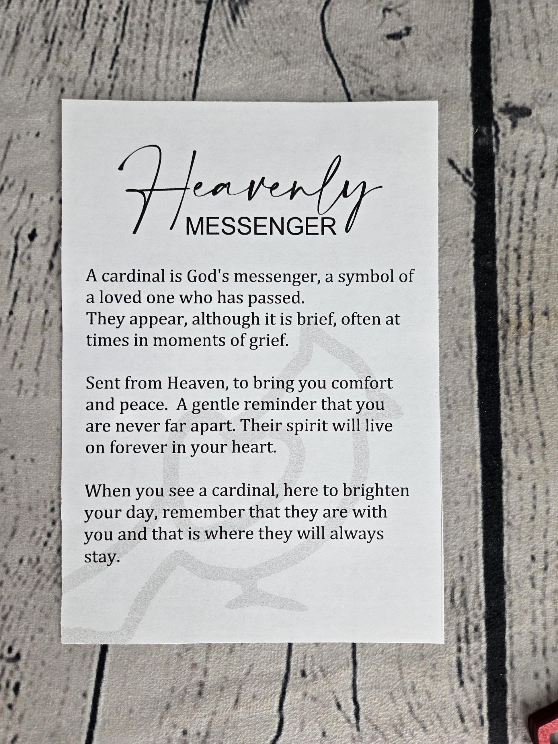 Cardinal Ornament, Heavenly Messenger Memorial Gift, Sympathy Ornament, Memorial Keepsake