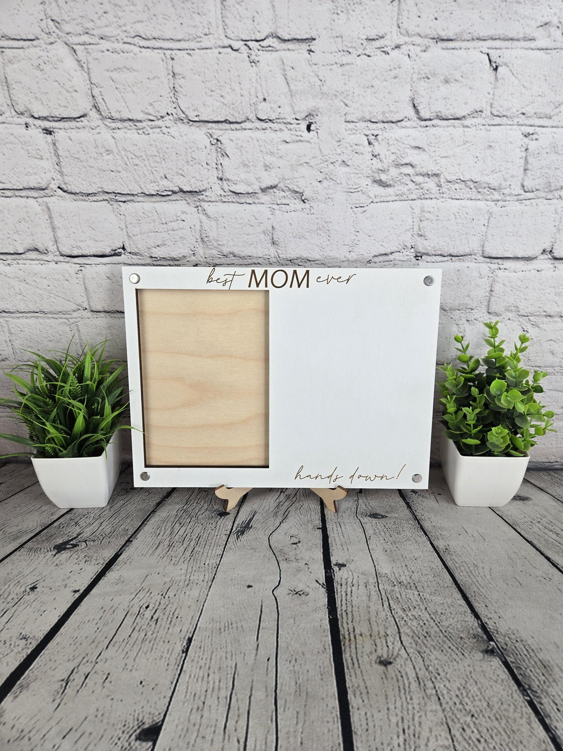 Best Mom Ever Frame, Kids Handprint Gift for Mom, Personalized Mother’s Day Gift, DIY Handprint Frame, Mom Keepsake Gift