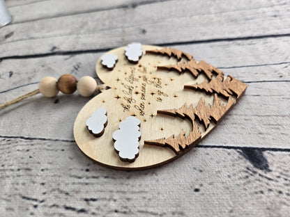 Memorial Ornament Loss of Loved One Gift Sympathy Gift The Sky Looks Different Heart Ornament Bereavement Gift Remembrance Gift