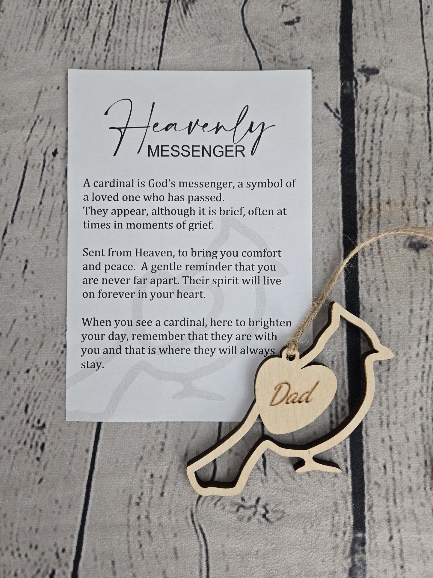 Cardinal Ornament, Heavenly Messenger Memorial Gift, Sympathy Ornament, Memorial Keepsake