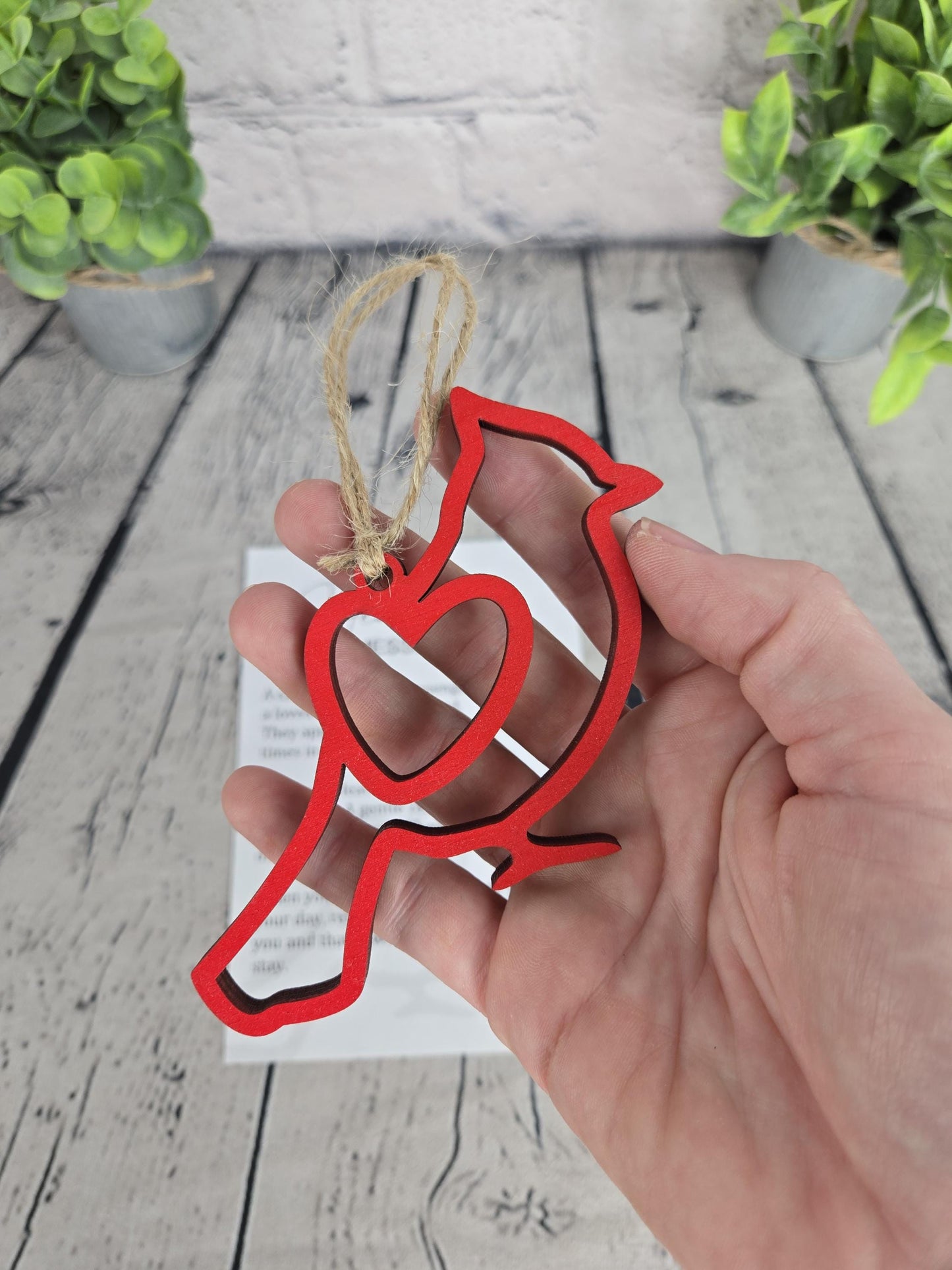 Cardinal Ornament, Heavenly Messenger Memorial Gift, Sympathy Ornament, Memorial Keepsake
