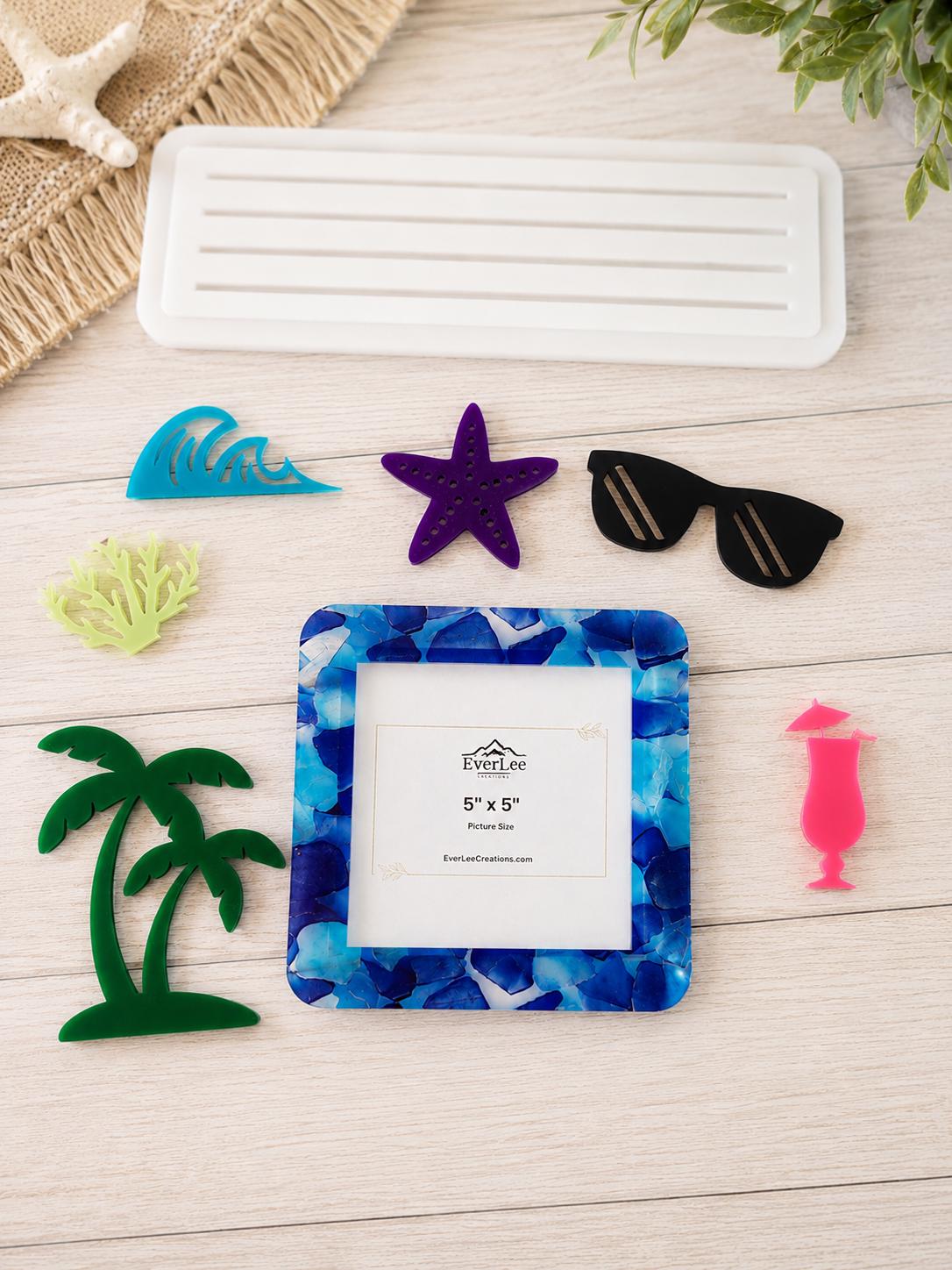 Interchangeable Picture Frame | Seasonal Decor Display | Summer Starter Kit | Holiday Frame | Custom Charm Display | Gift Idea