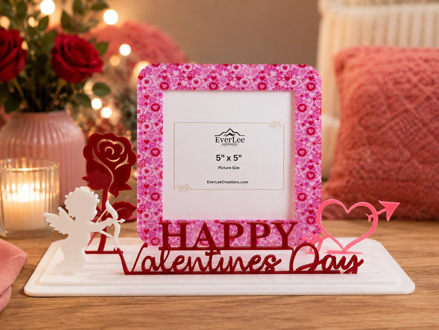 Interchangeable Seasonal Picture Frame Expansion Pack | Includes 1 Frame & 3 Collectible Charms | Signature Base Required